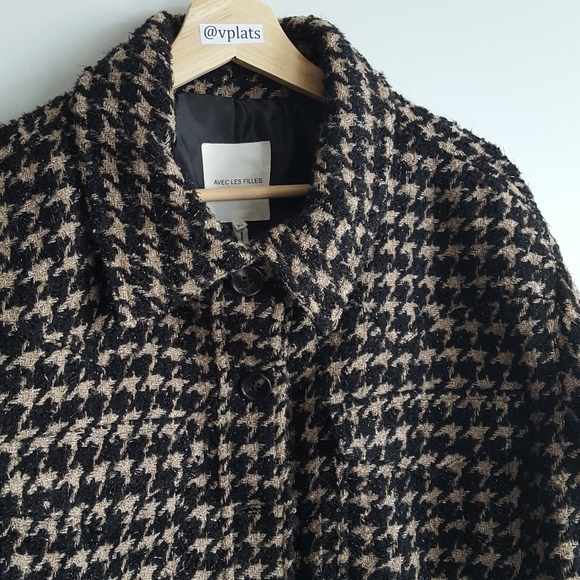 ▪︎Anthro▪︎Lea Houndstooth Shimmer Coat - Picture 3 of 10